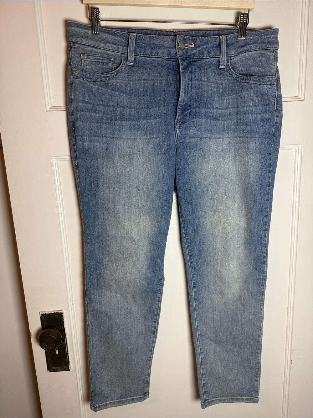 NYDJ Women’s Mid-Rise Light Blue Stretch Ankle Jeans